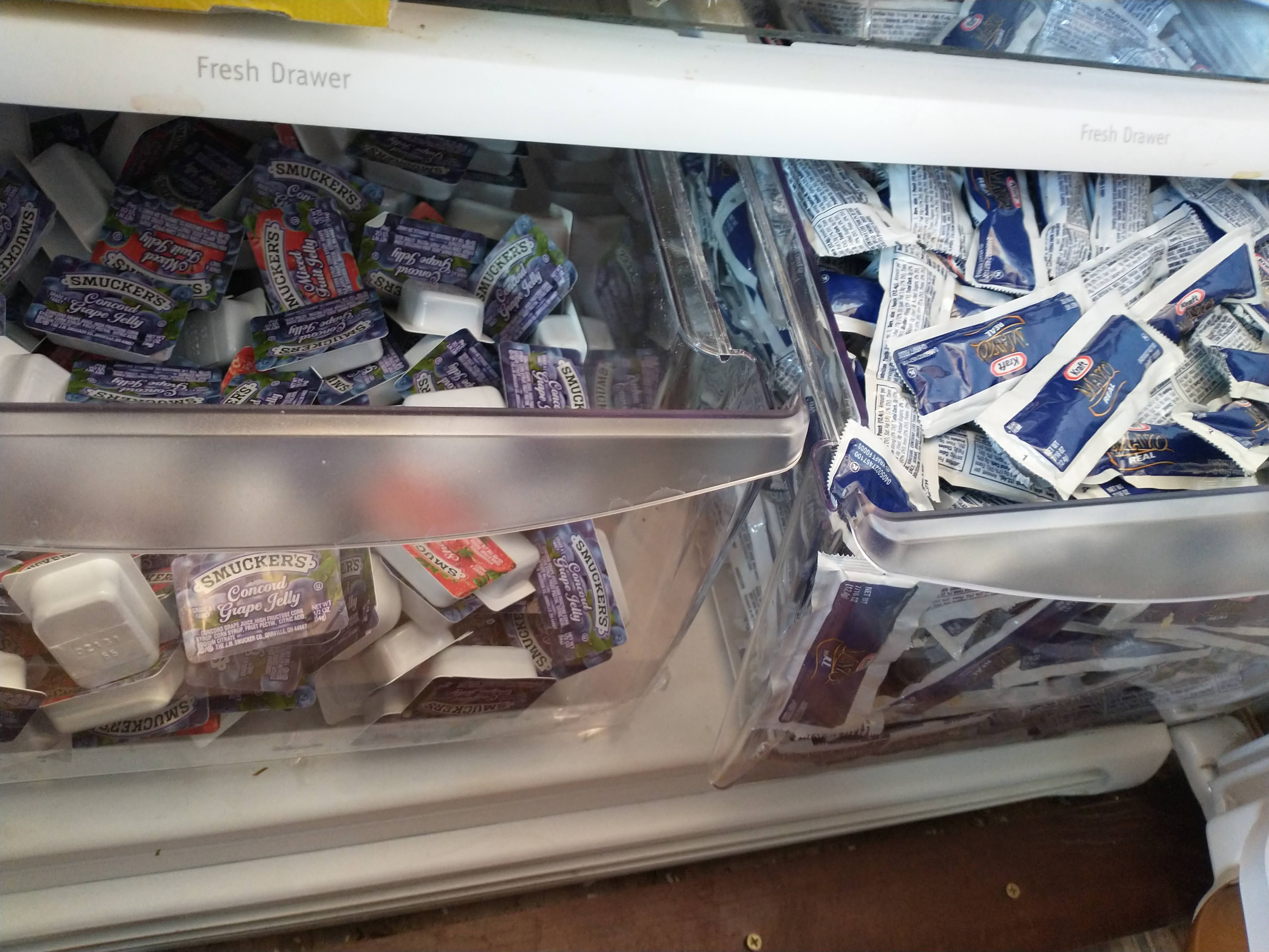 Where do you store the ketchup after opening? The Café Square